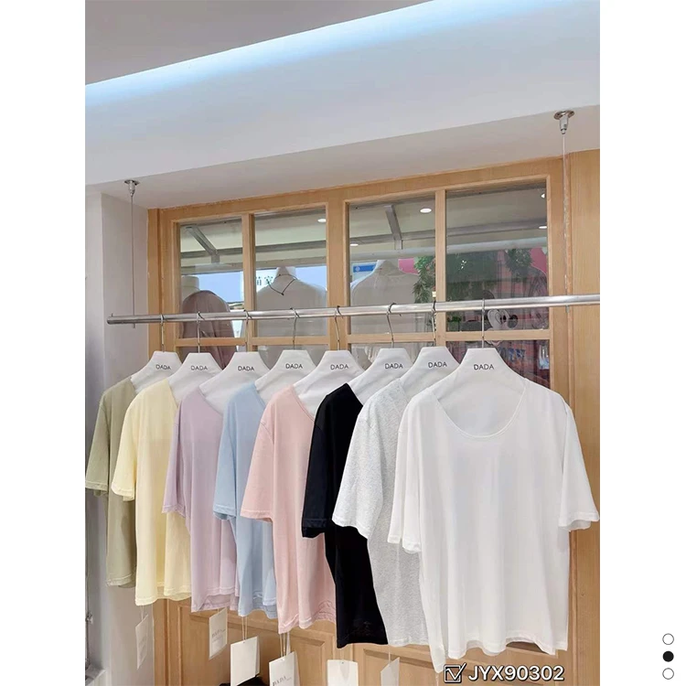 DADA JYX90302夏季新款圆领简约短袖t恤女宽松基础显瘦百搭上衣
