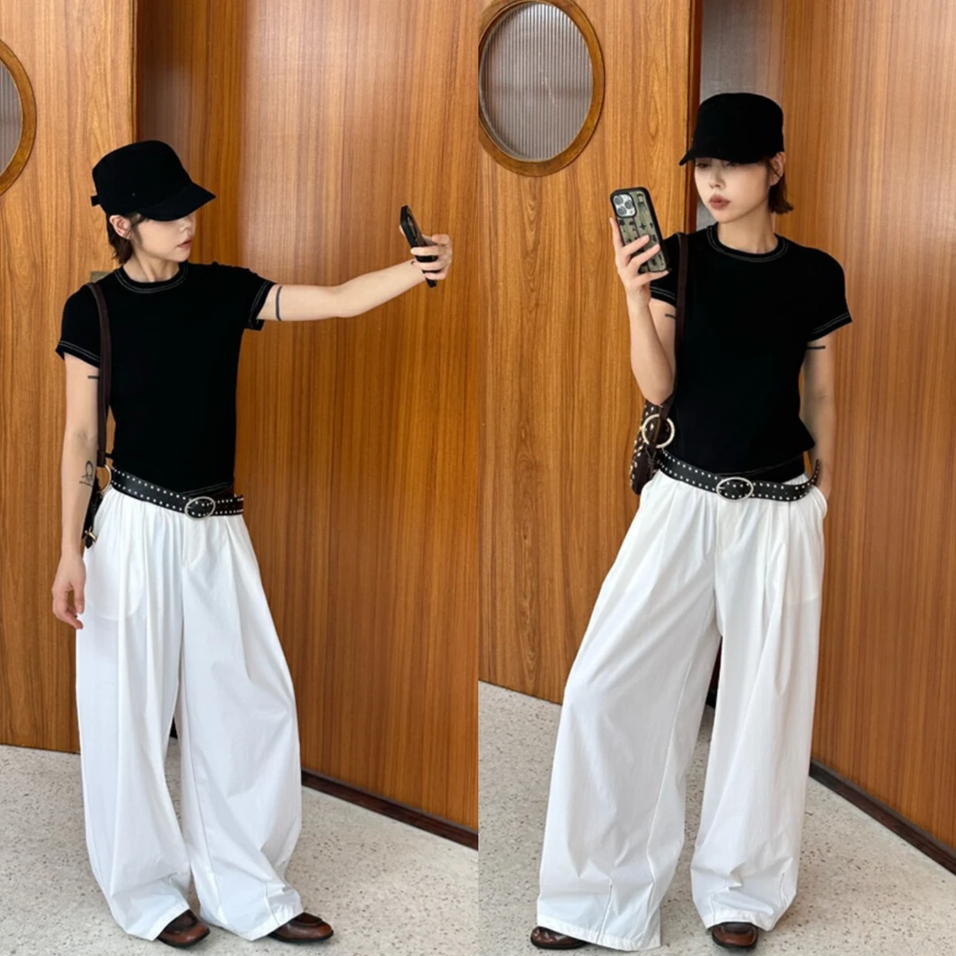 【NO退NO换】福秒-纯色的！直筒简约松紧腰休闲裤（UMA60181#）UMA