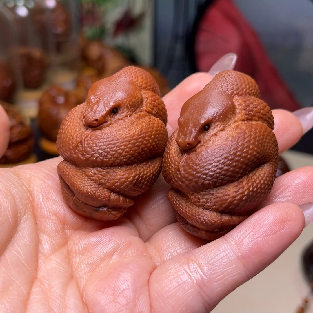 橄榄核手串/手链蛇一对 三二左右尺