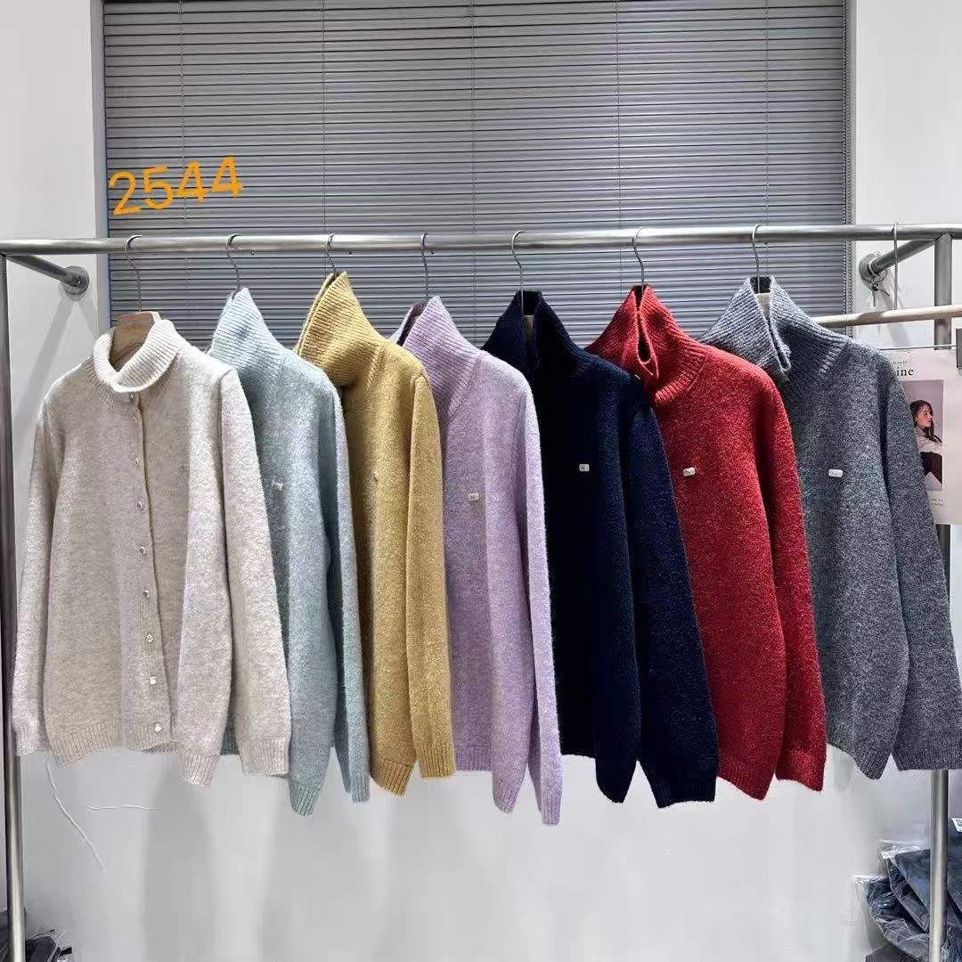 【2544】秋冬新款宽松型休闲风长袖针织毛衣H0450