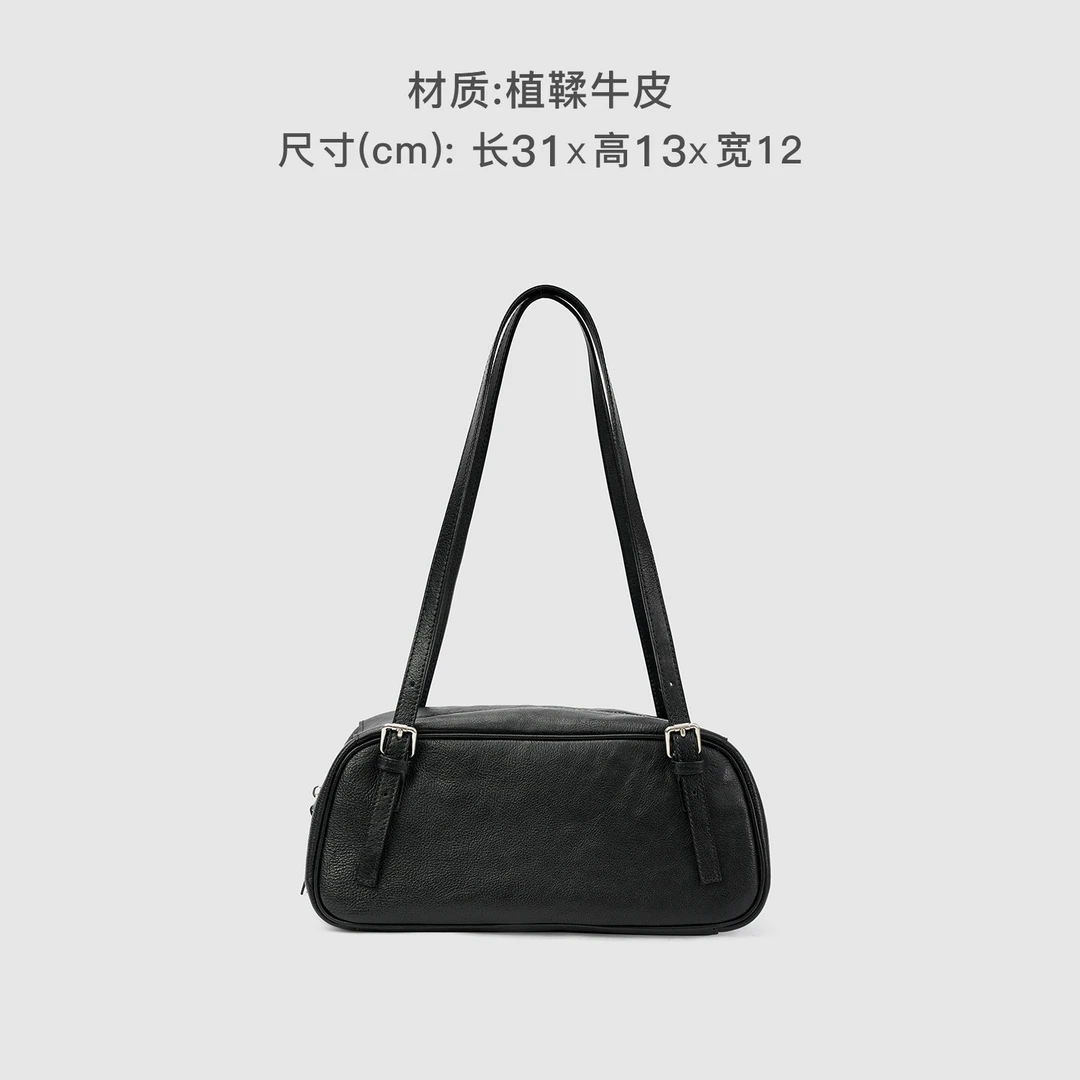 时尚单肩10B55黑色轻奢腋下包女包