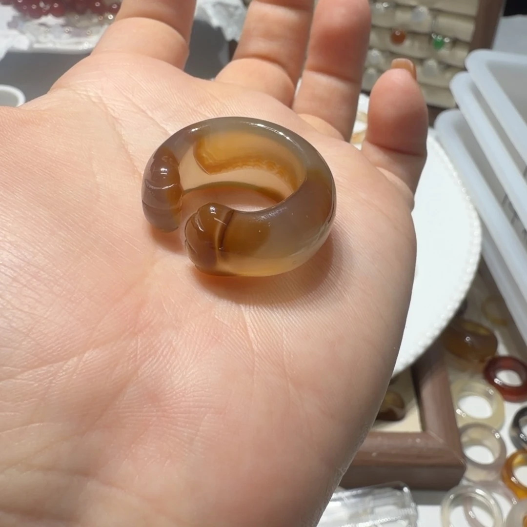 糯***糕玛瑙/玉髓未镶嵌戒指