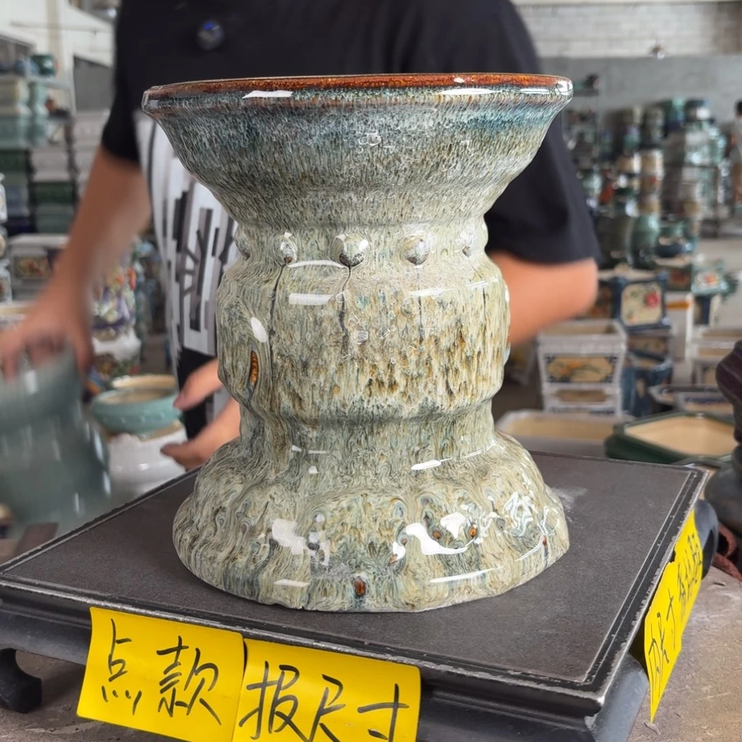 輝***。一风堂石湾花盆 微瑕 面宽20高23
