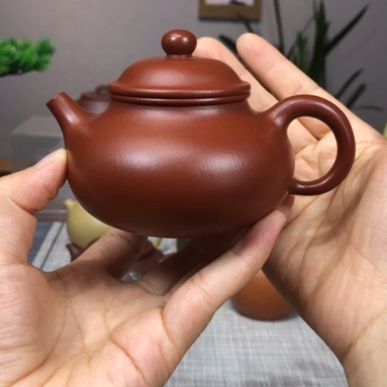 茶壶紫砂朱泥全手工容天180cc
