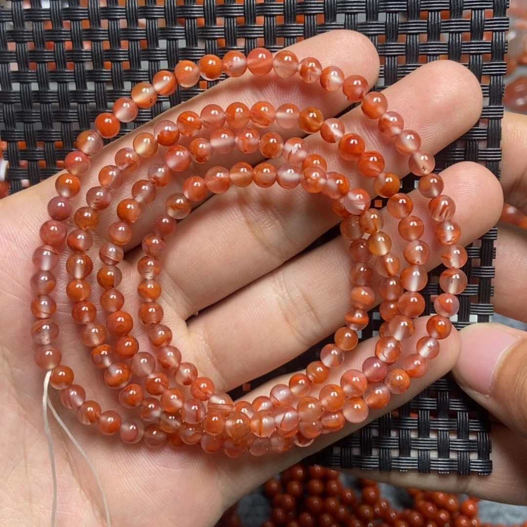 【闪购商品】南红玛瑙手链未镶嵌4+’mm