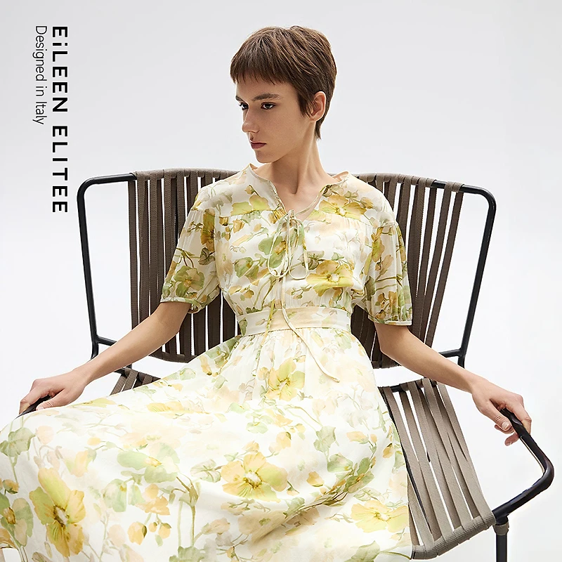 达人朗姿欧洲EiLEEN ELITEE设计感连衣裙度假2025年夏季新款