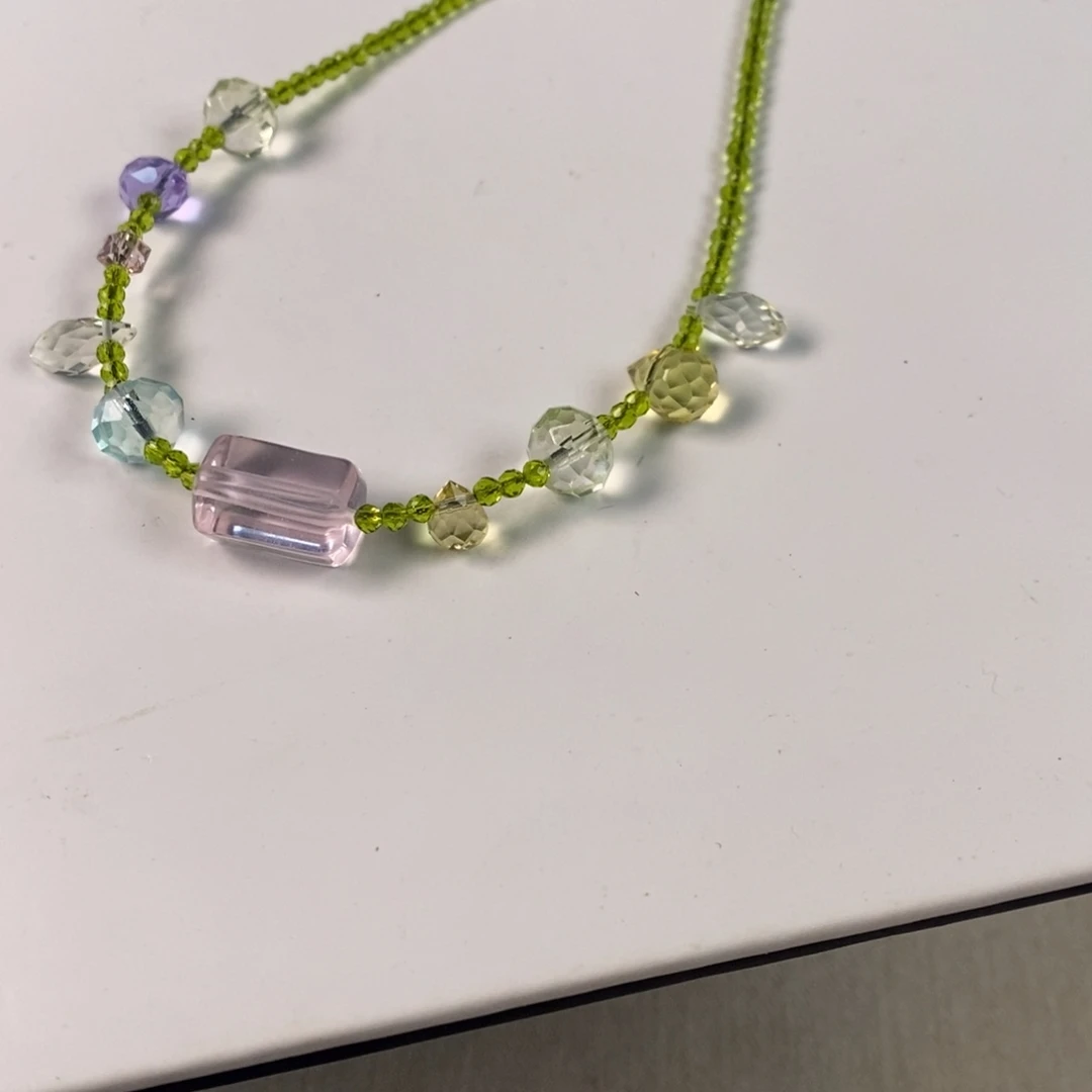 水晶手串未镶嵌项链粉水多巴胺