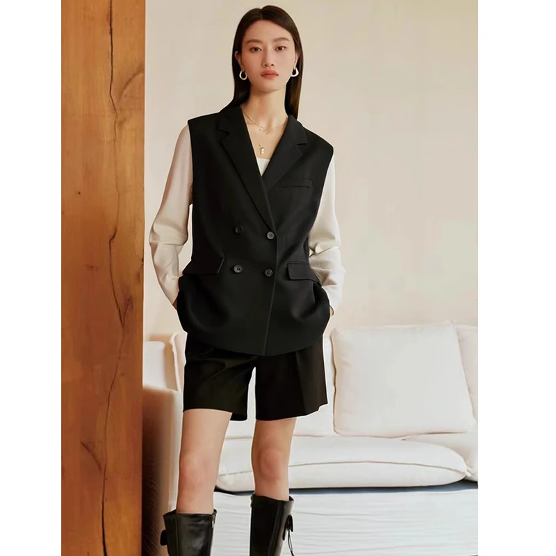 38241【依目系列】时尚收腰通勤马夹2J118031D