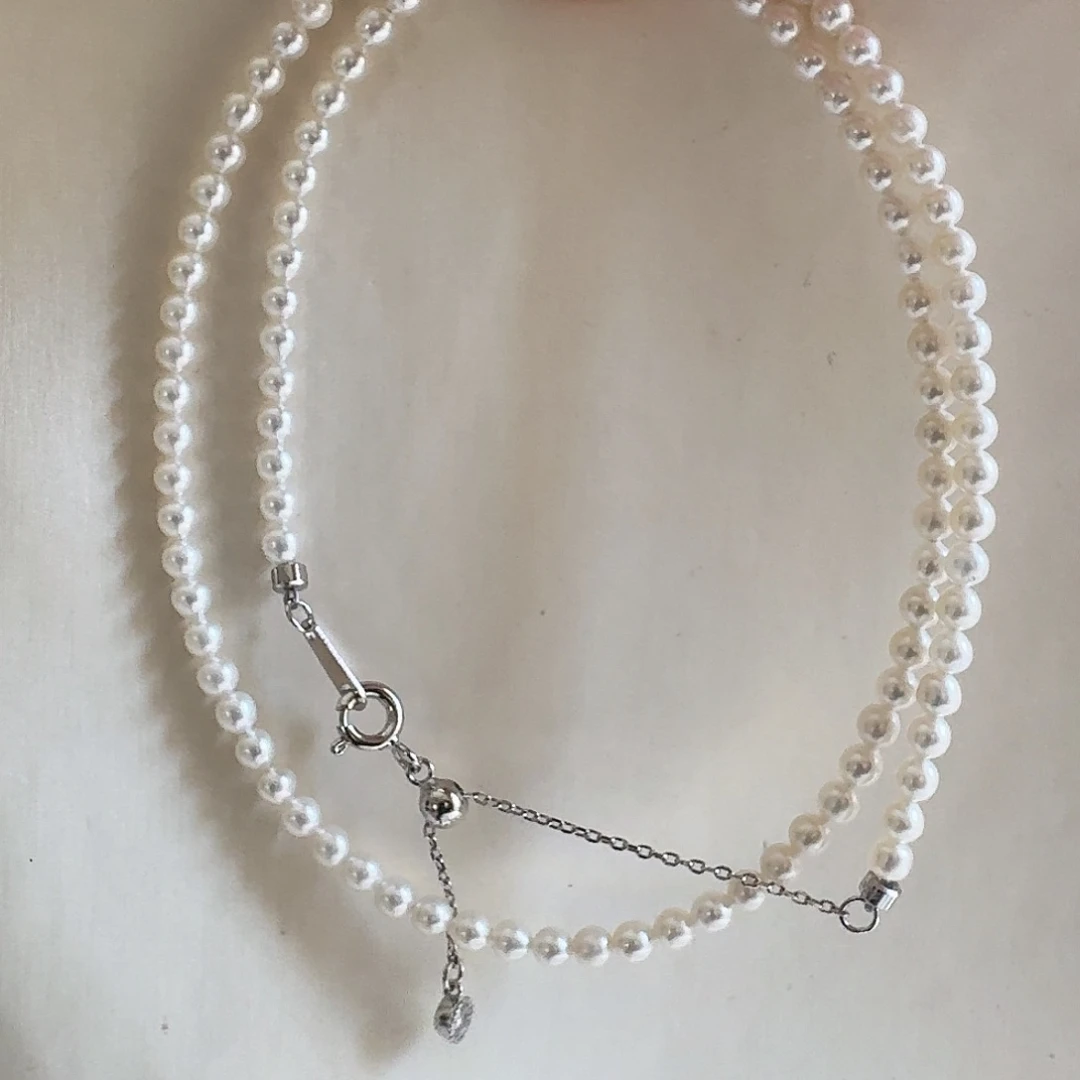 淡水珍珠银S925镶嵌颈饰
