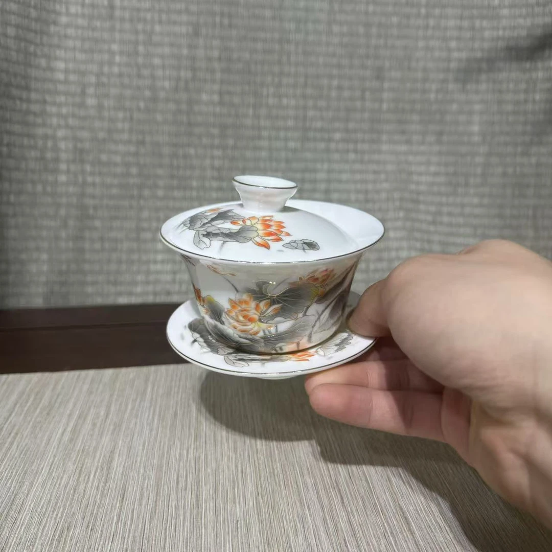 【中国邮政专属链接】荷韵三才盖碗1477