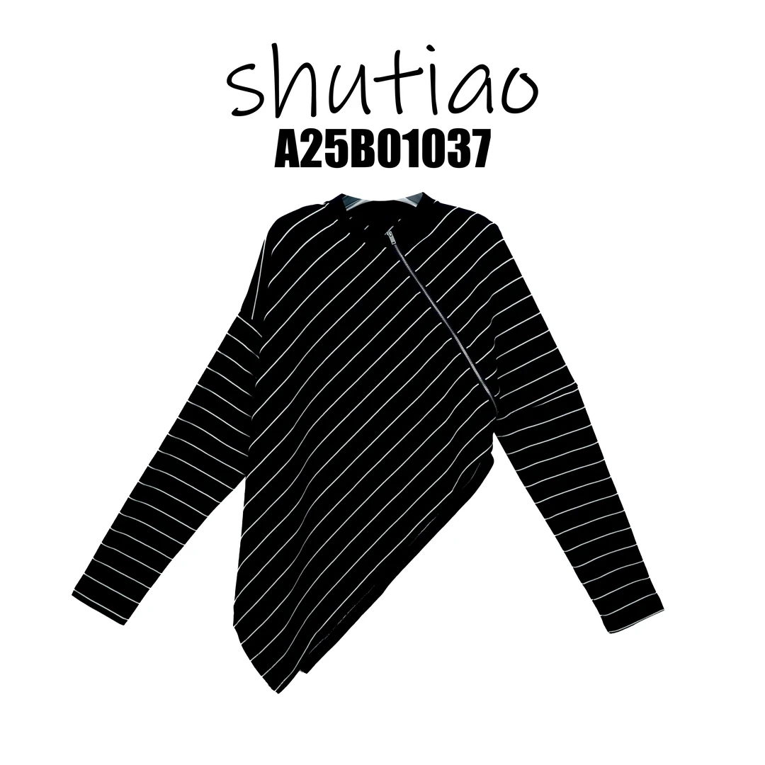 【SHUTIAO】2025春夏：新款小众设计款T恤A25B01037