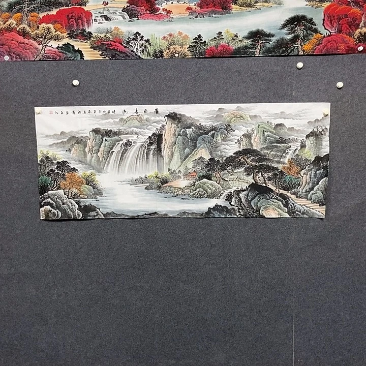 国画小六尺山水一副