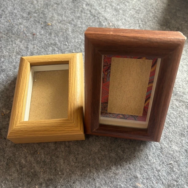 宋锦迷你硬卡画框摆台宋锦卡纸