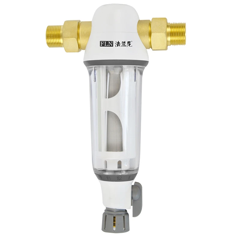 铜前置过滤器 前置过滤反冲洗 自来水管道过滤器 FLN-F1 白色