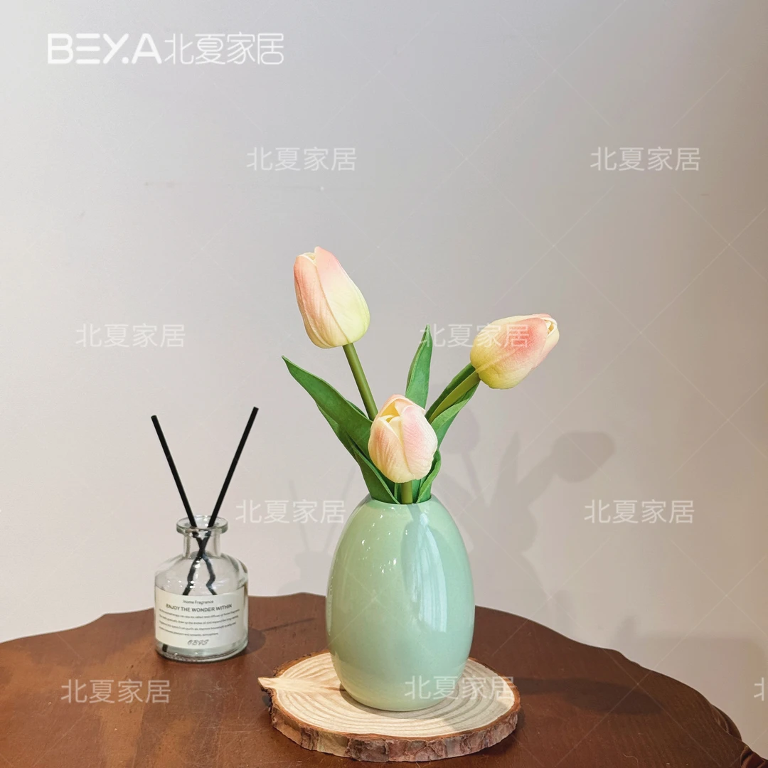 ins保湿郁金香仿真花客厅家居桌面装饰摆件仿真郁金香花束