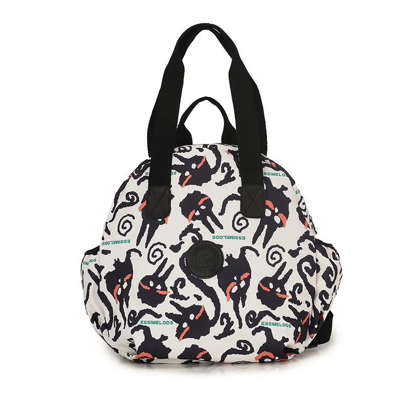 2350时尚休闲百搭女士学生印花便携轻便双肩包