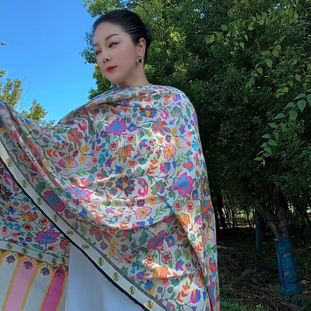 克什米尔手工大尺寸高原羊绒卡尼
