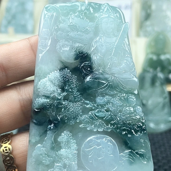 颈饰未镶嵌翡翠天然翡翠文殊