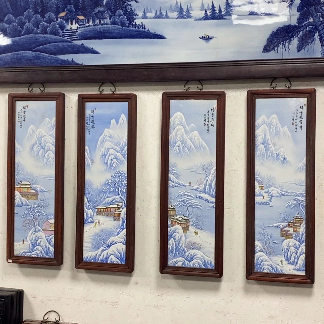 瓷片80*28*4 景德镇瓷板画柴窑烧制
