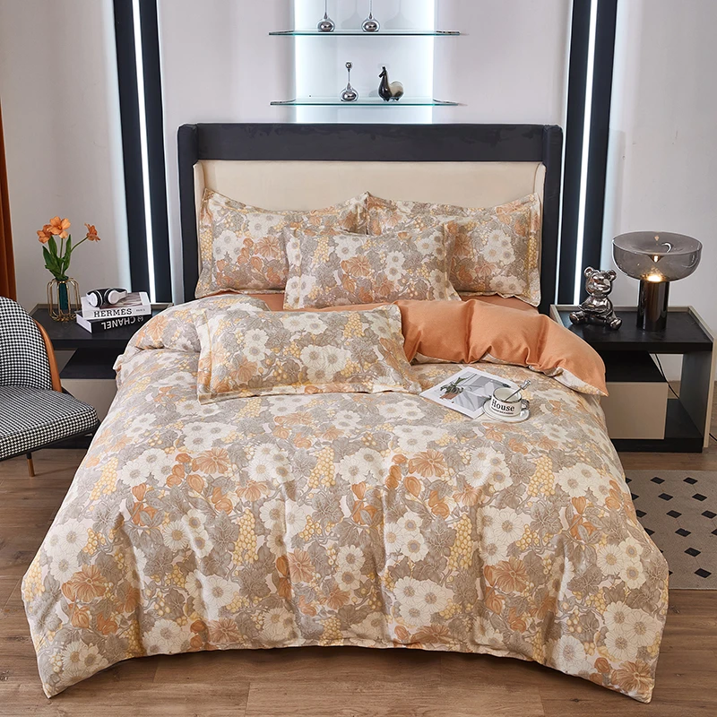 【品质好货】秋冬款全棉四件套床单被套高支高密纯棉床上用品套件