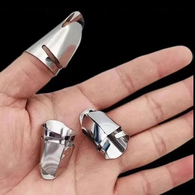 不锈钢摘菜铁指甲护指简约指头保护套指套拇指刀手指套剥蒜掐毛豆