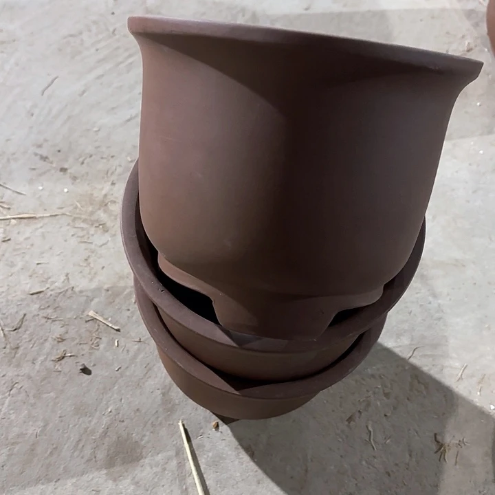 紫砂花盆50-3。 19.5-15,5