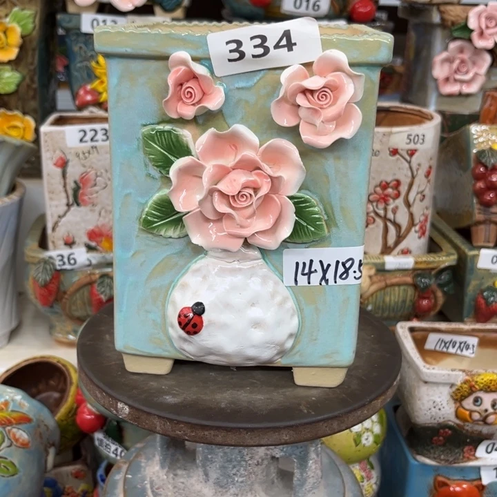 紫砂花盆粗陶材质多肉花盆