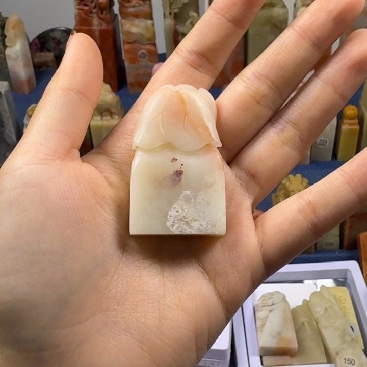 海***旧印石寿山石老挝石0.94*2.74左右包刻四字