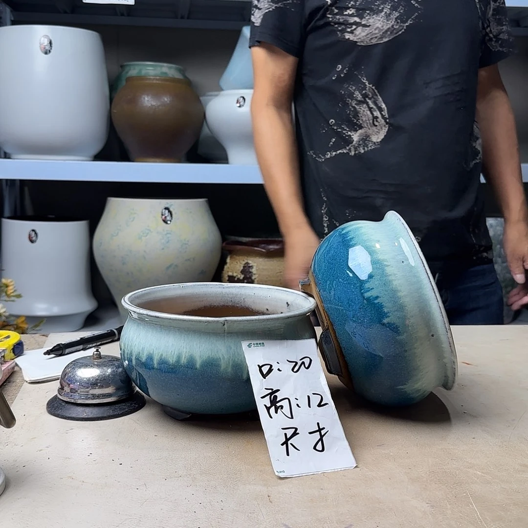 紫砂花盆尺寸20@12