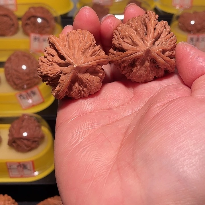 中***高木质文玩麻核桃文山三棱