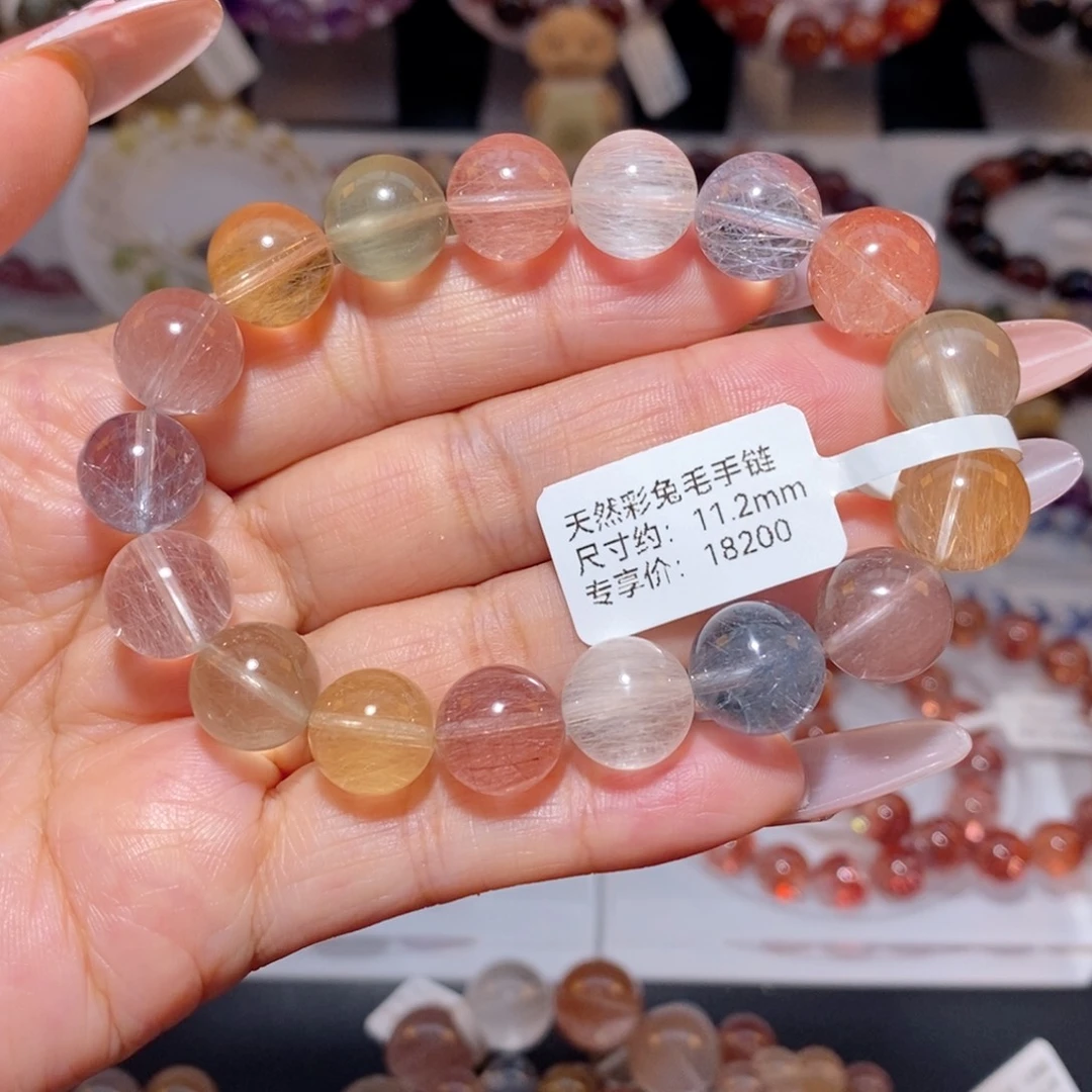 手链未镶嵌水晶彩兔毛