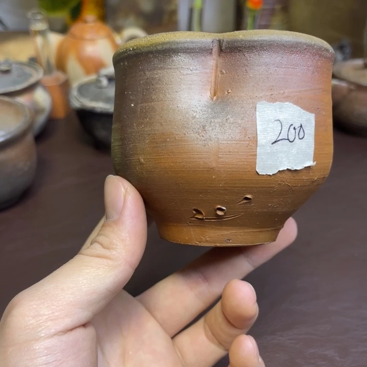 吉本正异型杯子备前烧作品