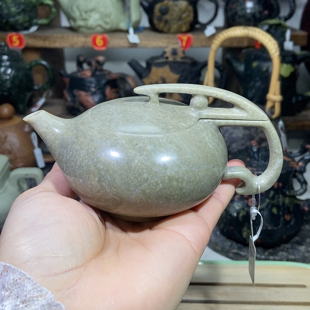 石材冰碛玉一体壶160cc