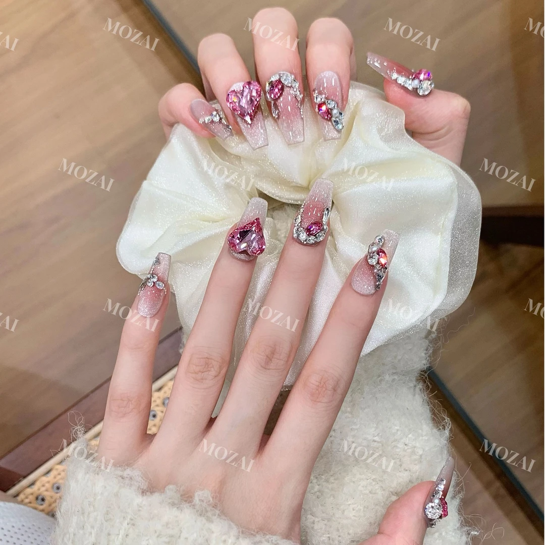 茉哉KK高定【施家全华/漫山花岛】纯手工定制美甲拆卸穿戴甲A2893