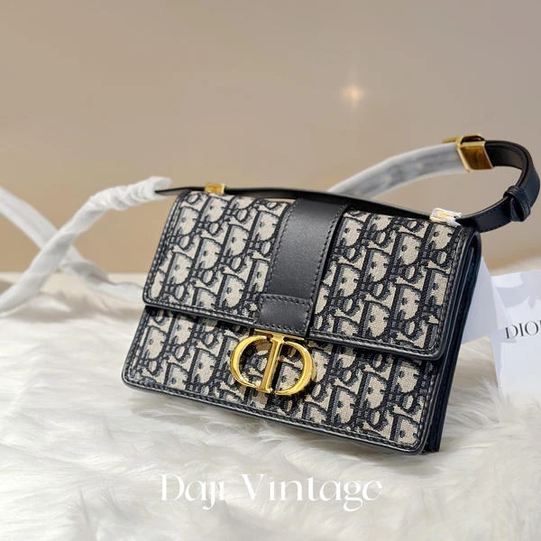 大吉中古/Dior蒙田30小号蓝色单肩包