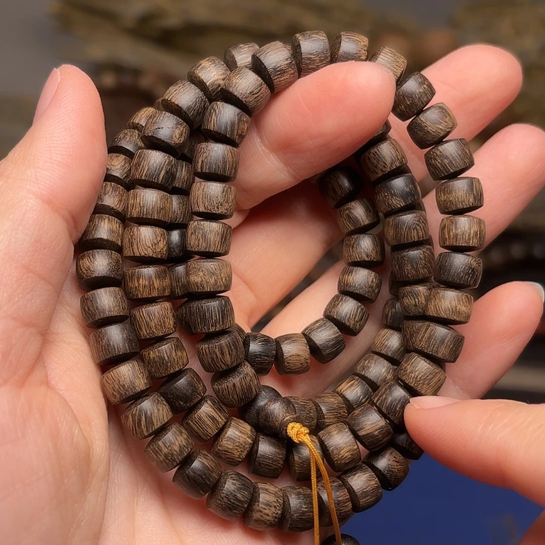 沉香手串越南富森红土瘤疤0.6×0.8×108