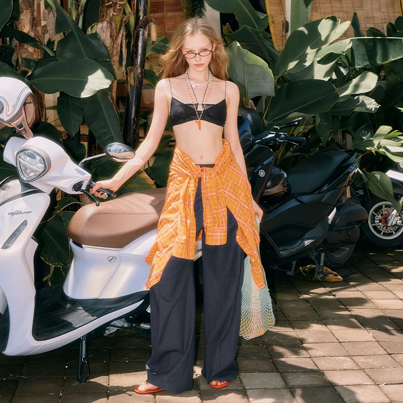 wooha 吾哈2025夏季新款纯欲性感挂脖吊带网纱胸衣女