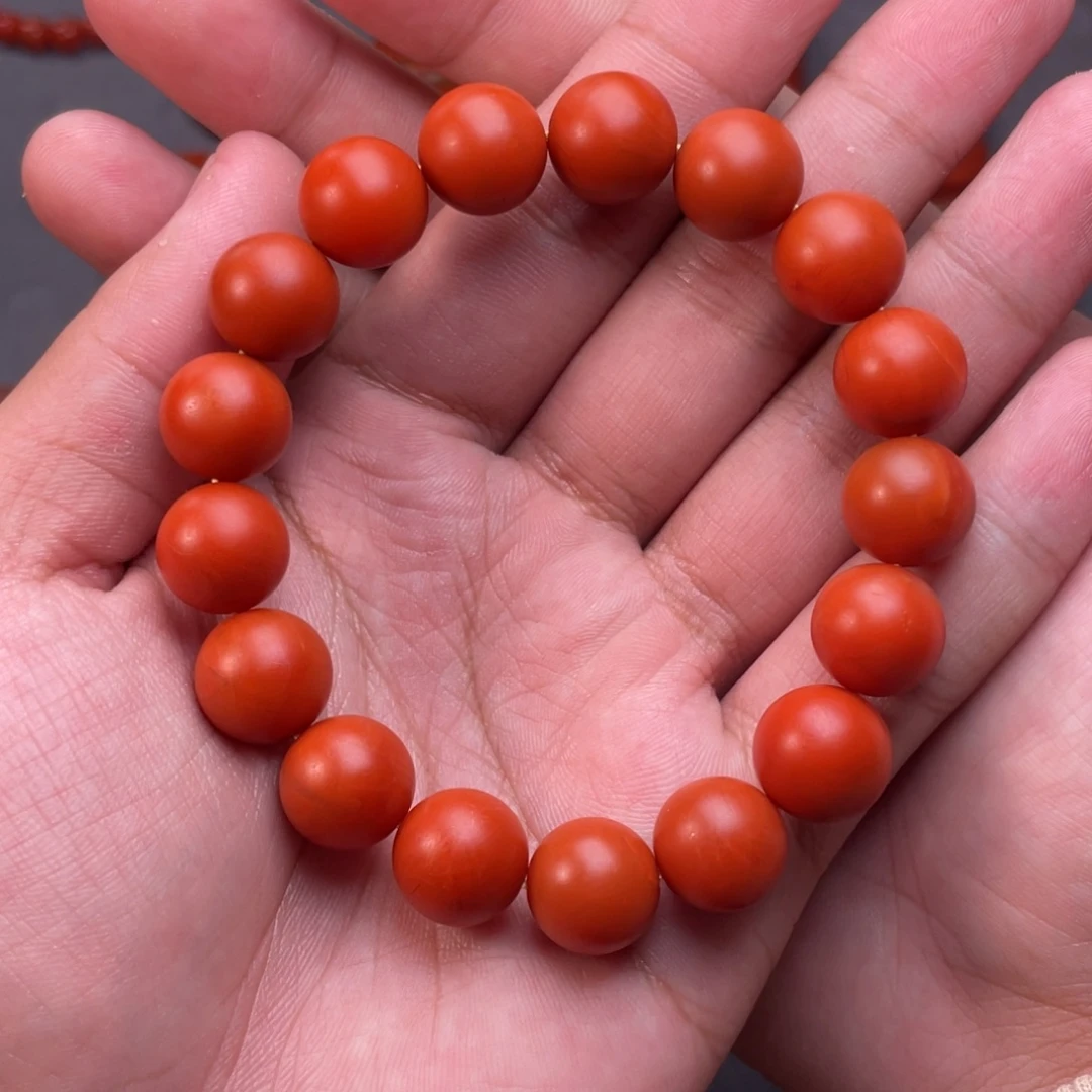 南红玛瑙未镶嵌配饰卡12mm