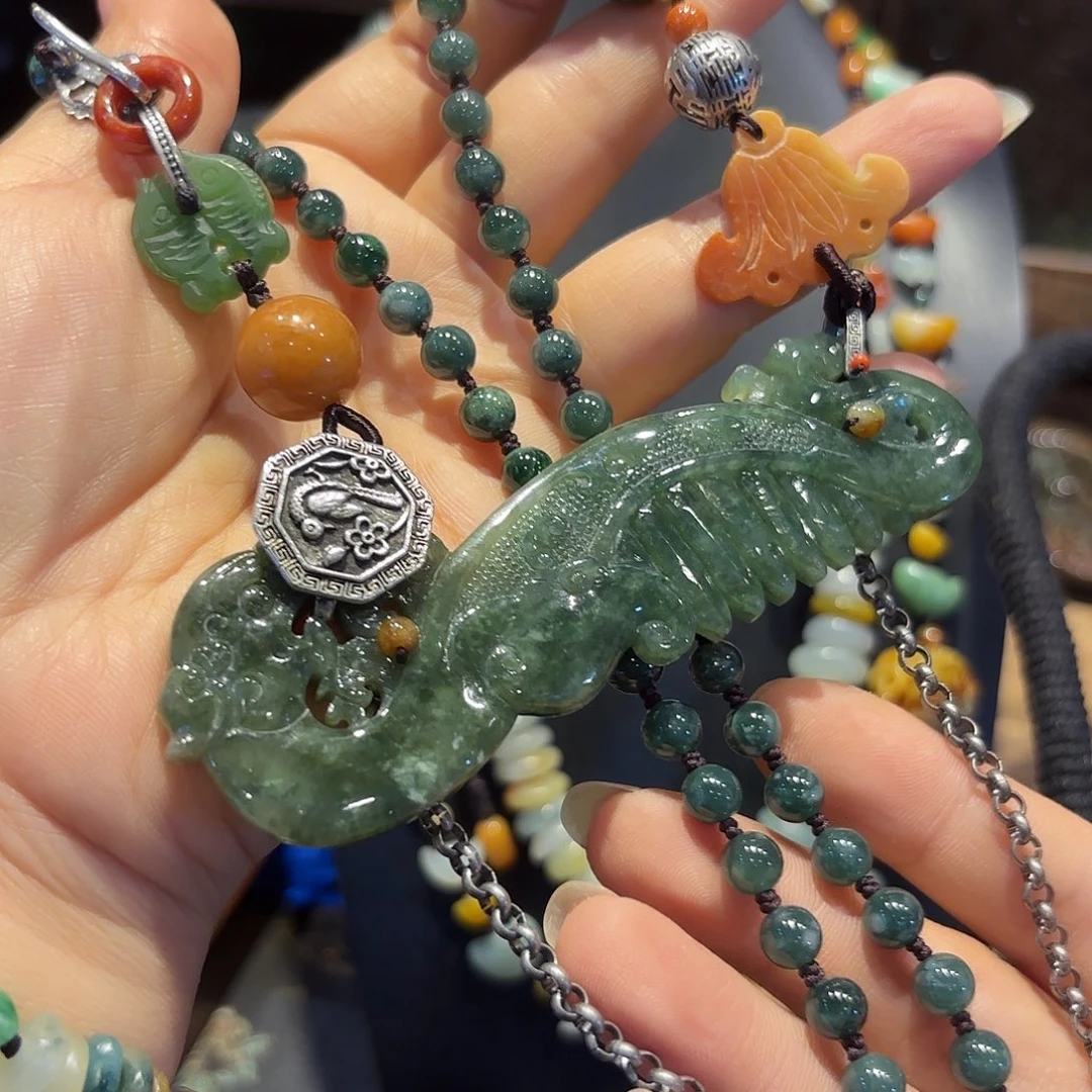 翡翠未镶嵌颈饰原创