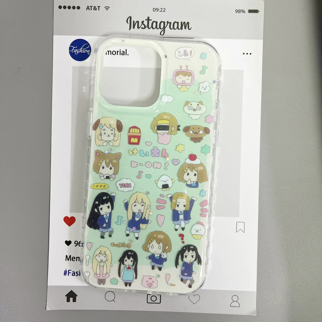 【双层】气囊圆边双层imd轻音少女手机壳适用iPhone16promax苹果15