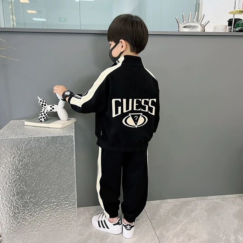 男童春装运动套装2025新款中小儿童运动韩版两件套炸街潮套装