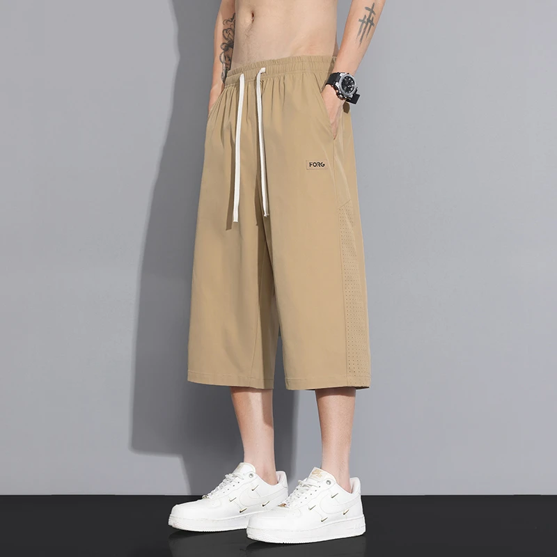 稻草人2025新款七分裤男夏季薄款美式直筒休闲裤潮牌宽松工装裤