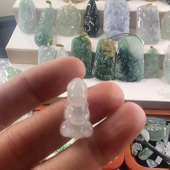 颈饰未镶嵌翡翠£***@天然翡翠