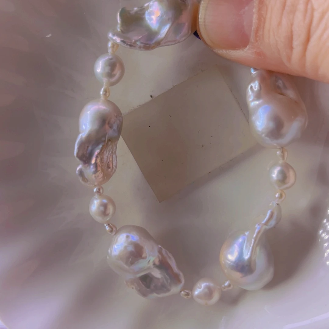 淡水珍珠手绳合金