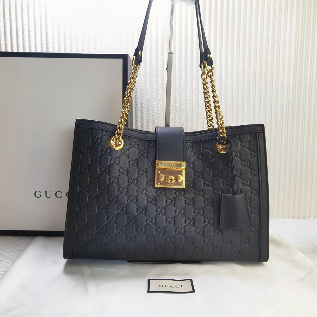 95新 GUCCI/古驰 Gucci古驰padlock单肩包托特包s通勤包
