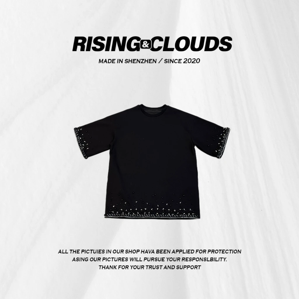 【小法】2025早春显瘦钉珠短袖020174GT