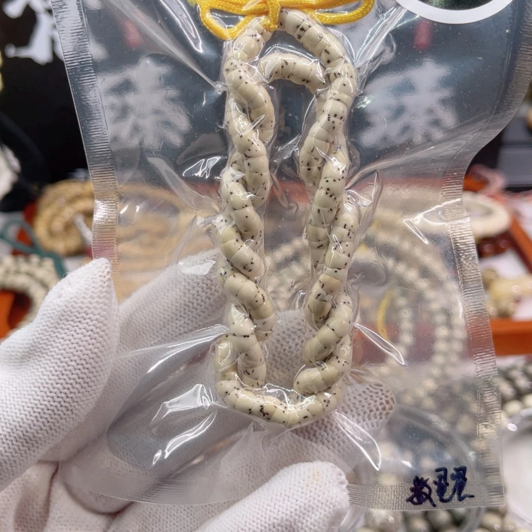 手串星月菩提石玉骨瓷白5大肠108