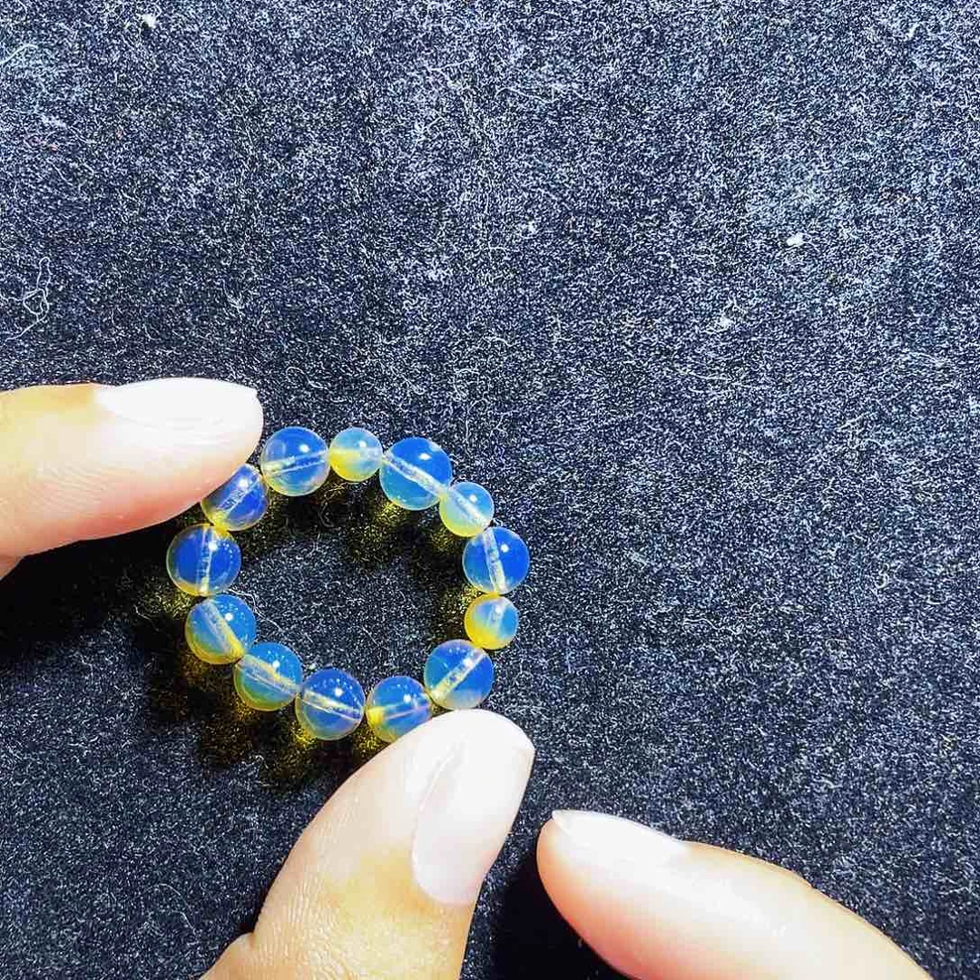 蓝珀裸石未镶嵌高品质指环