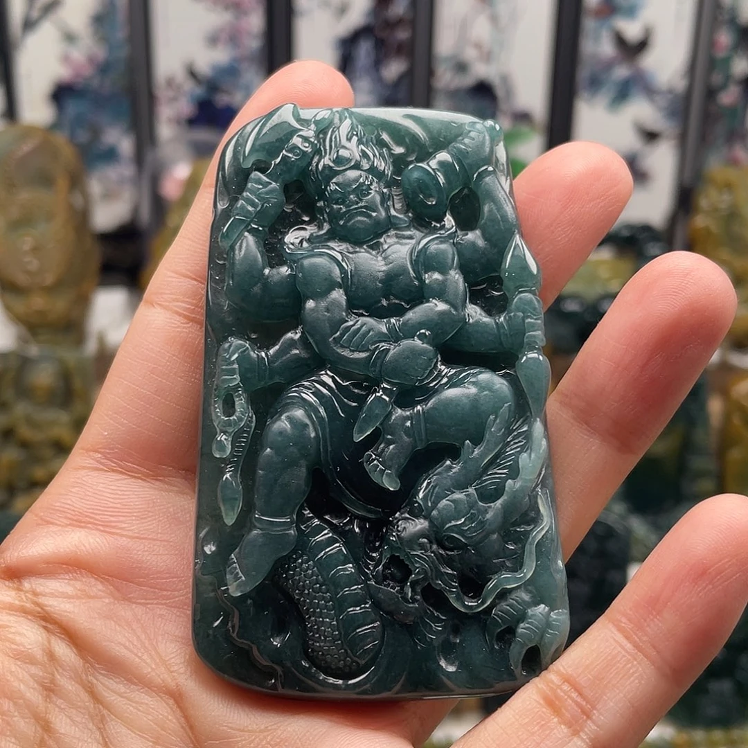 翡翠未镶嵌颈饰天然翡翠a货不动