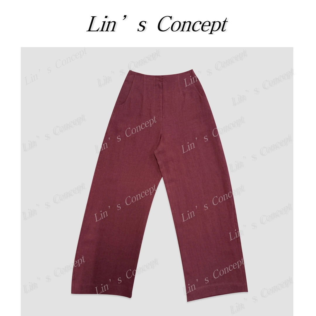 【Lin's concept】极简设计师款L风百搭高级感弯刀裤 DL2405067
